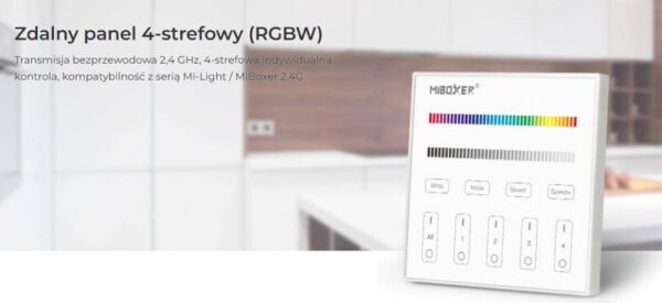 t3 Sterownik dotykowy Mi-Light T3 RGB/RGBW 230V 4 strefy