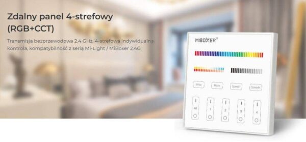 Sterownik dotykowy Mi-Light T4 RGB+CCT 230V 4 strefy