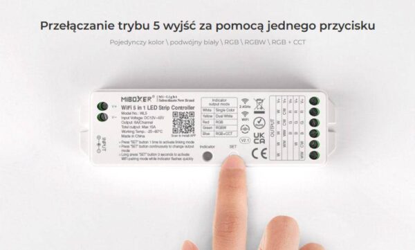wl5 Sterownik LED Wi-Fi Mi-Light WL5 5w1 15A 12V-48V