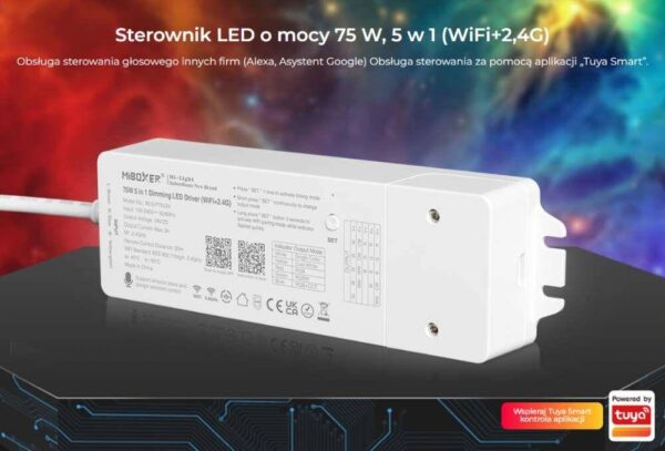 wl5-p75v24 Sterownik LED Wi-Fi Mi-Light WL5-P75V24 5w1 RGB+CCT