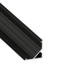 Profil LED kątowy Arre czarny 3m klosz transparentny