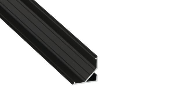 Profil LED kątowy Arre czarny 3m klosz transparentny