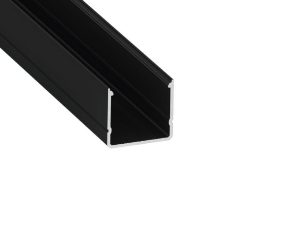 Profil LED nawierzchniowy Rai czarny lakierowany 2 m