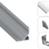 Profil LED kątowy Arre srebrny 2m klosz transparentny