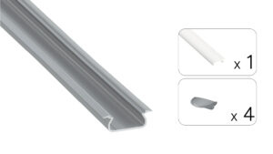 Profil LED wpuszczany Selde srebrny 2m klosz mrożony