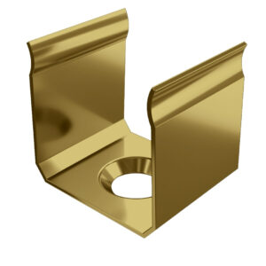 Uchwyt metalowy do profilu Y złoty matowy