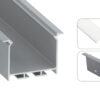 Profil LED wpuszczany Hede srebrny 3m klosz mrożony