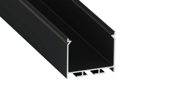 Profil LED natynkowy Nors czarny 2m klosz mrożony