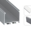 Profil LED natynkowy Nors srebrny 2m klosz transparentny