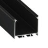 Profil LED natynkowy Nors czarny 2m klosz transparentny