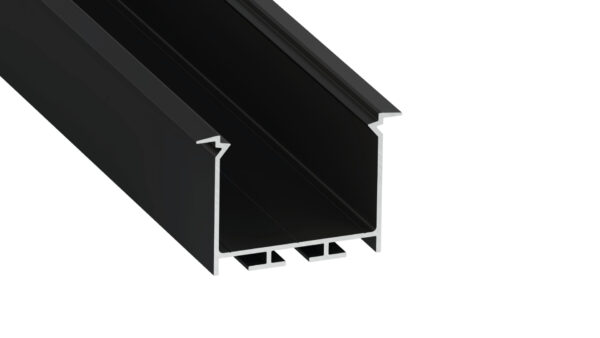 Profil LED wpuszczany Hede czarny 3m klosz mleczny