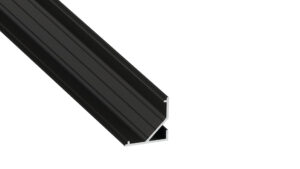 Profil LED kątowy Arre czarny 3m klosz mrożony