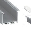 Profil LED wpuszczany Hede srebrny 3m klosz transparentny