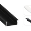 Profil LED wpuszczany Tved czarny 3m klosz mrożony