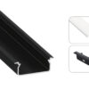 Profil LED wpuszczany Tved czarny 2m klosz mrożony