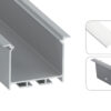 Profil LED wpuszczany Hede srebrny 2m klosz mleczny