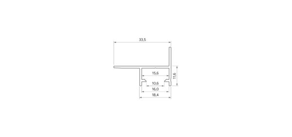 Profil LED schodowy Mito czarny lakierowany 3 m