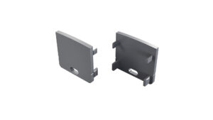 Zaślepka ALU do profilu Rai srebrna z otworem