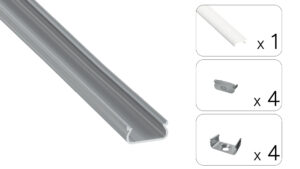 Profil LED natynkowy Orre srebrny 2m klosz mrożony