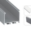 Profil LED natynkowy Nors srebrny 3m klosz transparentny