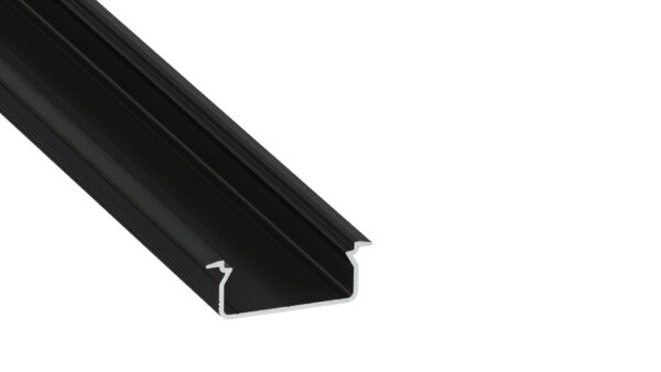 Profil LED wpuszczany Tved czarny 3m klosz mrożony