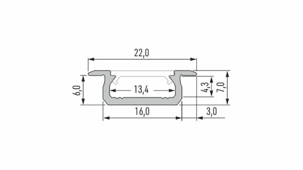 Profil LED wpuszczany typ Z złoty matowy 1 m