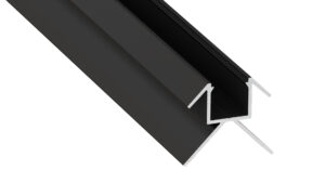 Profil LED narożny Canto bez perforacji czarny lakierowany 1 m
