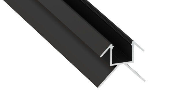 Profil LED narożny Canto bez perforacji czarny lakierowany 1 m