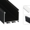 Profil LED natynkowy Nors czarny 3m klosz transparentny