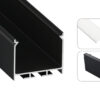 Profil LED natynkowy Nors czarny 2m klosz mrożony