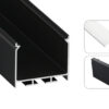 Profil LED natynkowy Nors czarny 2m klosz mleczny