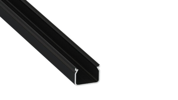 Profil LED natynkowy Hom czarny 2m klosz mleczny