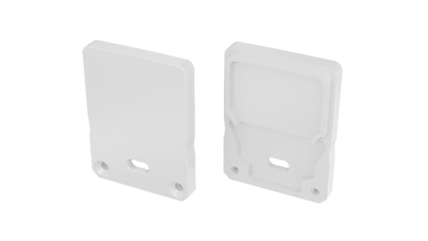 Zaślepka ALU do profilu Sileda + Tall biała z otworem