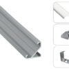 Profil LED kątowy Barde srebrny 2m klosz transparentny