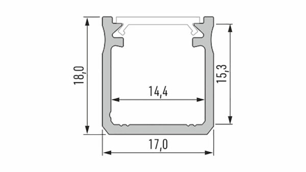Profil LED nawierzchniowy typ Y złoty matowy 3 m