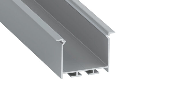 Profil LED wpuszczany Hede srebrny 3m klosz mleczny