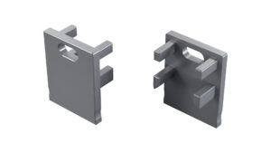 Zaślepka ALU do profilu Bruno srebrna z otworem