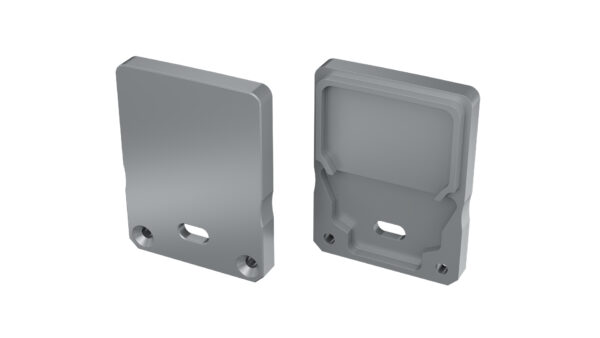 Zaślepka ALU do profilu Sileda + Tall srebrna z otworem