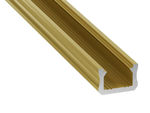 Profil LED wąski typ X złoty matowy 1 m