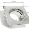 Oprawa halogenowa kwadratowa GU10/MR16 Chrom