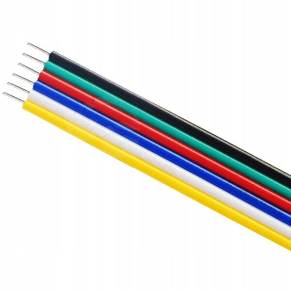 Kabel 6PIN przewód do taśm LED RGBCCT 6x0.35mm 1metr
