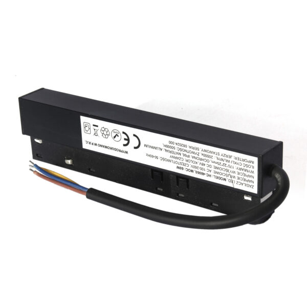 Zasilacz wewnętrzny do szyn magnetycznych Black Line 60W