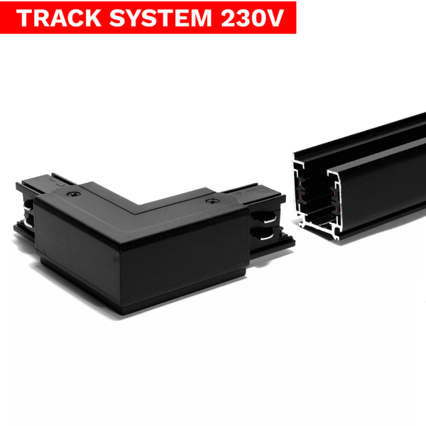 Narożnik do szyn 3-fazowych Track 3F czarny