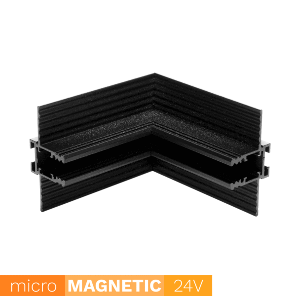 1552_4 Łącznik kątowy do szyn podtynkowych Micro Line czarny