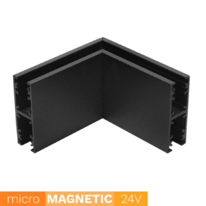 Łącznik kątowy do szyn dwustronnych Micro Line czarny