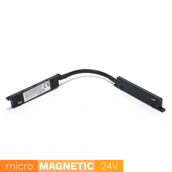 1558_1 Łącznik elastyczny do szyn magnetycznych Micro Line czarny