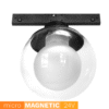 Lampa Kula Magnetyczna Micro Line 6W 4000K czarna