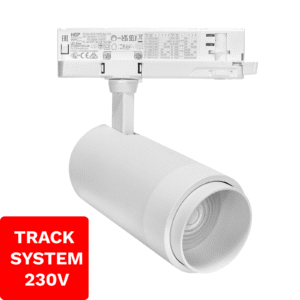 Reflektor szynowy 3-fazowy Zoom 10W-30W 3000K Biały