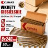 1749e98c1012368d8407ec268f0fec4a KLIMAS Wkręty ciesielskie 8x240 do drewna łeb talerzowy Torx Klimas 50 szt.