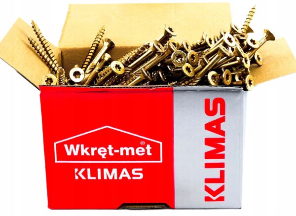 25230f7405962884ef5fa77b9aaa0b2b KLIMAS Wkręty ciesielskie 8x260 do drewna łeb talerzowy Torx Klimas 50 szt.